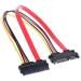 AdzMozi -22Pin Male to Female SATA Power Cable 22Pin 7 15 Male Plug to 22 Pin 7 15 Female Jack Connector SATA ATA Data Power Combo Extension Cables Wire Cords