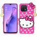 Monkish Silicone Hello Kitty Rubber Back Cover Case Compatible with Oppo A16K (Pink)