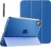 ProElite Smart Flip Case Cover for Apple iPad Mini 6th Gen 8.3 inch , Translucent Back, Dark Blue with Stylus Pen