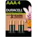 Duracell Rechargeable AAA 750mAh Batteries, pack of 4