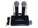 kh Microphone Wireless Professional Wireless Microphone System-Dual UHF Dynamic Mic Set with Receiver for Amplifier