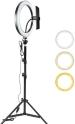 Webilla 10 Inch Selfie Led Ring Light With Tripod Stand, Adjustable Phone Holder Ring Flash (White)