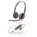 Poly by Plantronics Black Blackwire 3225 USB-A Wired Hedset Dual Ear Stereo With Boom Mic 3.5 mm