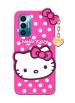 Fastship Rubber Hello Kitty with Golden Latkan Case Back Cove Perfect Fit for Tecno KF6p / Spark 7T - Pink