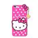 JOBINKA (Hello Kitty iPhone 6s Pink) Hello Kitty Rupper Back Case Cover |3D Cute| Soft Silicone Back Cover with Pendant Compatible for iPhone 6s / iPhone 6 (Pink)