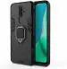 TRIFTY Oppo A9 Black Plastic, Thermoplastic Polyurethane 360 Degree Metal Rotating Ring Kickstand Holder Armor Shockproof Case Cover