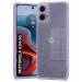 Fashionury Colored Transparent Back Case Cover for Motorola Moto G34 5G | Shockproof Design | Camera Protection Bump | Colored TP | Bumper Case for Motorola Moto G34 5G (Light Purple)