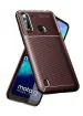 Golden Sands Motorola G8 Power Lite Back Cover Drop Tested Shock Proof Slim Armor Aramid Carbon Fibre Rugged TPU Case for Moto G8 Power Lite, Coffee Brown