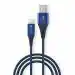 Portronics Connect B Plus 8 Pin USB Cable 3.0 Amp Output with Charge and Data Sync with 1M (Black)