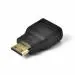 MVTECH Mini HDMI Male to HDMI Female Adapter Converter Plug (Pack of 1) Standard HDMI Device Using a Standard HDMI Cable.(Black)