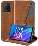 Autofocus Faux Leather Back Case Flip Cover for Realme Narzo 30 5G with ID Card Slot | Foldable Stand | 2 Card Slot | 1 Cash Slot | Magnetic Closure - Executive Brown, 21160