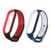 Epaal Straps for Mi Band 5 Sports Silicone Replacement Strap Wristband Compatible with Mi Band 5 (Combo: Red + Blue)