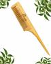 WITSOUL Neem Wood Tail and Beared Comb Anti-Dandruff Comb For Men And Women Brown (SET OF 2)