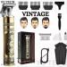 FARISHTAY Vintage T9 Trimmer for Men Hair Zero Gapped Clipper Professional Cordless Haircut Electric USB Charging Beard Hair Men Grooming Beard Liner, Gold