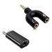 LIMESHOT Audio Stereo Y-Splitter Adapter Male to 2 Port Female for Earphone and Smartphone