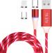 GUG Red Led Flowing 3A Fast Charging Phone Cable 3In1 Led Magnetic Cable 1 M Magnetic Charging Cable For All Vivo, Oppo, Samsung, Gionee, Mi, Vivo, One Plus And Boat