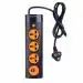 Punta 16 Amp 1.5 Mtr power strip with 2 USB charging port and 3 Socket, Black