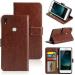 Tingtong Flip Case for Vivo V3 Max | Inside TPU with Card Pockets | Magnetic Closing | Flip Cover (Brown)