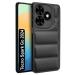 Fashionury Back Case Cover for Tecno Spark Go 2024 | Compatible for Tecno Spark Go 2024 Back Cover | Matte Soft Case | Liquid Silicon Puff Case for Tecno Spark Go 2024 with Camera Protection | (Black)