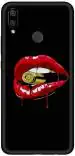 aadia Huawei P Smart Plus (2019) Matte Vinyl Lips Printed Mobile Skin Sticker with Scratch Resistant Lamination