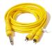 Kebilshop Mono 6.35 mm 1 By 4-inch P38 Male to 2 RCA Audio cable 1.8 M Yellow