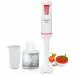 Inalsa Robot 5.0 CP 500W Hand Blender - with Chopper & 700ml Multipurpose Jar (White/Red)