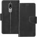 Frazil Faux Leather Case Flip Cover for Motorola Moto M with Foldable Stand & Cards Slots - Black