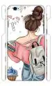 YAPZONE | Designer Back Case Cover for Apple iPhone 7+ / 8+ iPhone 7 Plus / 8 Plus | Cool Girl with Books and Bag |