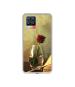 Casotec Red Rose in Glass Design Printed Silicon Soft TPU Back Case Cover for Realme 8 / Realme 8 Pro