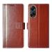 A D Enterprises Brown GP Flip Cover for Oppo F23 5G | Magnetic Case | Shock Absorbent | Flip Cover Oppo F23 5G