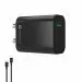 Portronics Adaptor 44 Fast Charging 20W Mobile Charger with Dual Output(USB and PD) (Black)