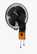 Zigma 300 Mm 4 Blade Ultra High Speed With Anti Dust Wall Fan, Black, Orange