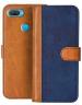 AmericHome Oppo A5S, CPH1909 Blue, Brown Artificial Leather, Silicon Mobile Back Cover