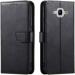 Slugabed Flip Cover for Samsung Galaxy J2 Pro | Magnetic Closurer| PU Leather Magnetic Wallet Back Cover Case (Black)