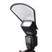 Eyuvaa Silver, White Flash Bouncer Diffuser Reflector For Speedlight, Bend Bounce Flash Universal Mount For Cameras