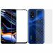 Kite Digital Oppo REALME 7 PRO Back Screen Protective Film Carbon Fiber Skin Transparent Screen Guard Sticker + 5D/6D/11D/21D Black Premium Tempered Glass Screen Protector