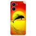 GADGETSWRAP Printed Vinyl Skin Sticker for Vivo Y16 - Yellow Sun Dolphin