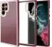 Ncasya Polycarbonate, TPU Transparent Burgundy Hard Case Back Cover For Samsung Galaxy S22 Ultra