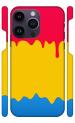 YAPZONE Cool Abstract Red Yellow and Blue Paint Theme |Designer Printed Hard Back Cover for Apple iPhone 14 Pro Premium & Attractive Case for Your Smartphone