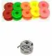 ZENITH Solid Multi Color Bobbins + 1 Bobbin Case for Any Automatic Sewing Machines (Singer/Usha/Brother) (10) Bobbin Case (Pack of 1)