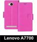 Sbms Lenovo A7700 Pink Artificial Leather Shock Proof Flip Cover