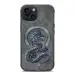 TREEMODA Nimmy Embroidered Dragon Series Leather Grey Back Case Compatible for iPhone 15.