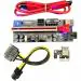 Shining Wings PCI-E 1X to 16X Extender GPU Riser Card For Bitcoin ETH Mining PCI Express Adapter V010s plus With 8 Capacitor and 6 LED Light Temperature Probe 6PIN + 6PIN + 4PIN SATA 60cm USB 3.0 Extension Cable