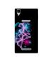 Casotec Butterflies Neon Light Design Printed Silicon Soft TPU Back Case Cover for Panasonic Eluga A2