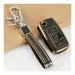 SLC-e TPU Leather Car Key Cover Compatible with Skoda Rapid | Yeti | Superb | Laura | Fabia | Octavia 2014 (with Key Chain) (PACK OF 1)
