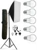 HIFFIN PRO HD 5 Soft Led Video Light Softbox Kit | 1 Point Lighting | Stand | for YouTube Shooting,Videography, Product Photography, Continuous Studio Lights, Key Fill and Back Light