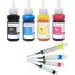 RC Print Ink for Canon Cartridges PG40, CL41, PG89, CL99, PG830, CL831 Black + Tri Color Combo Pack Ink Bottle