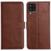 Orosky Samsung F22 4G Flip Back Cover, Full Body Protection Wallet Style Magnetic Closure Leather Flip Cover Case for Samsung Galaxy F22 4G (Brown)
