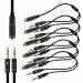 CABLES MASTER Gold Plated 3.5mm Stereo 2 Male to 1 Female 3.5mm Y-Splitter AUX Cable (PACK OF 5 )