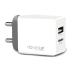 Powerup stay charged USB Dual Port Type-C Power Adapter for All Smartphones and Tablets - 17 W